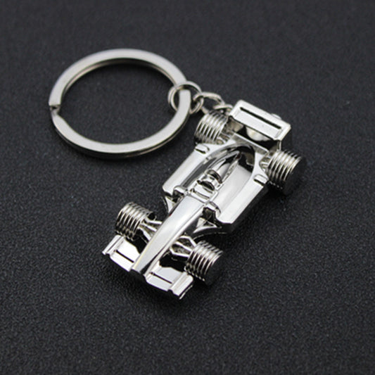 Silver All-Wheel F1 Car Keychain