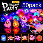 LED Holiday Party Rings – 50 Pack