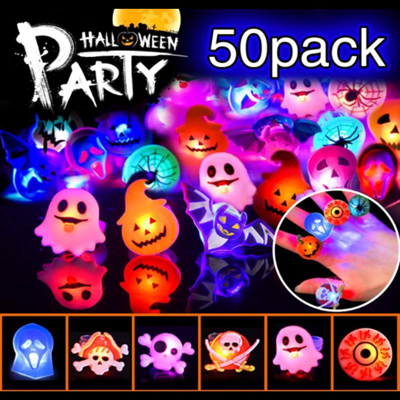 LED Holiday Party Rings – 50 Pack