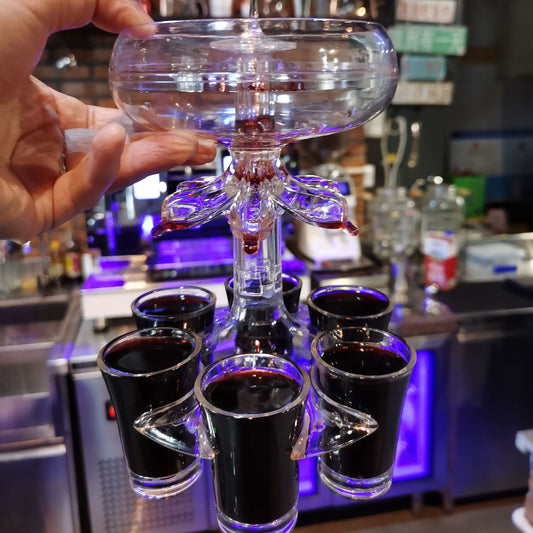 Acrylic Shot Glass Dispenser Tower