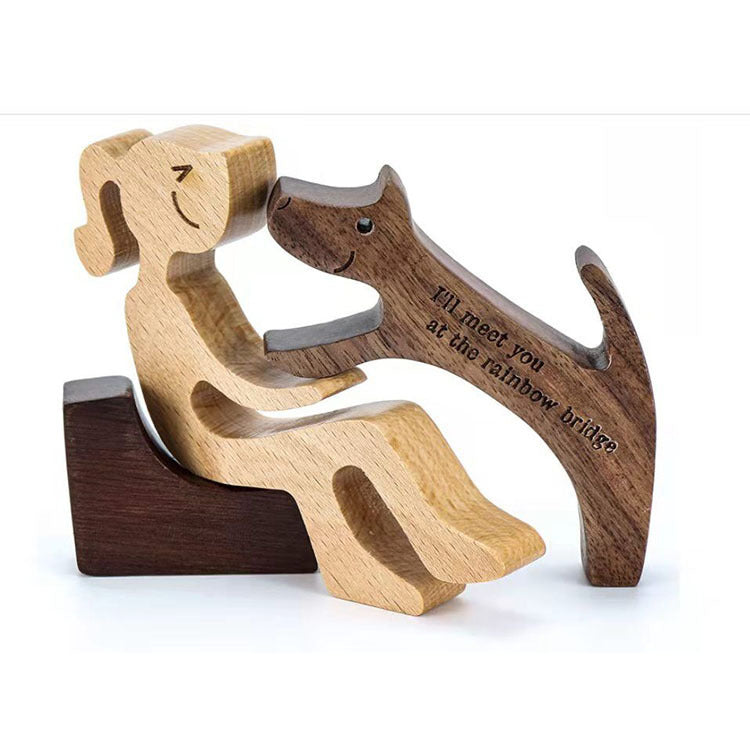 Minimalist Wooden Bond Sculpture Figurines