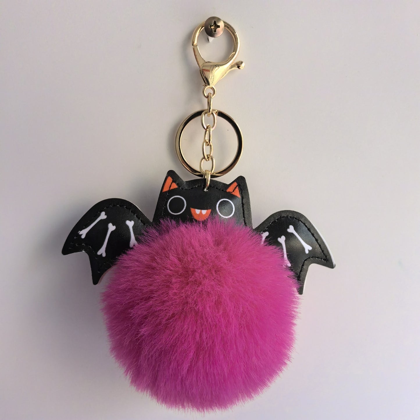 Cute Fluffy Bat Keychain