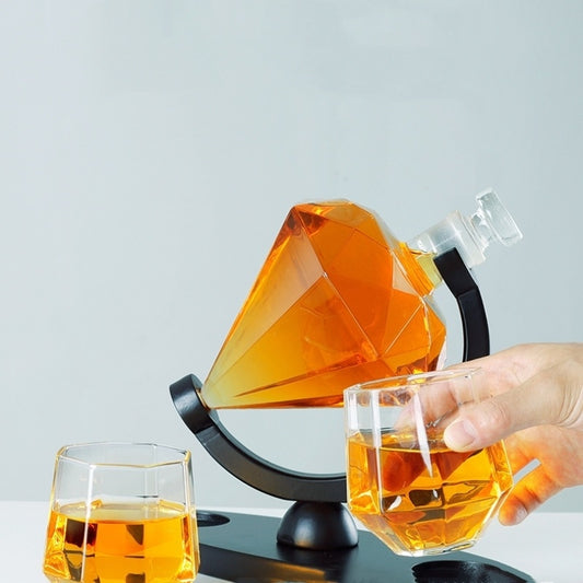 Borosilicate Diamond Decanter Set