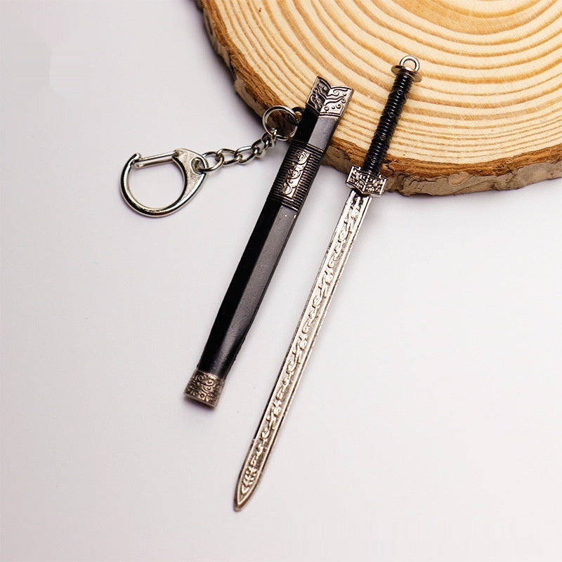 Alloy Ancient Sword Replica Keychain