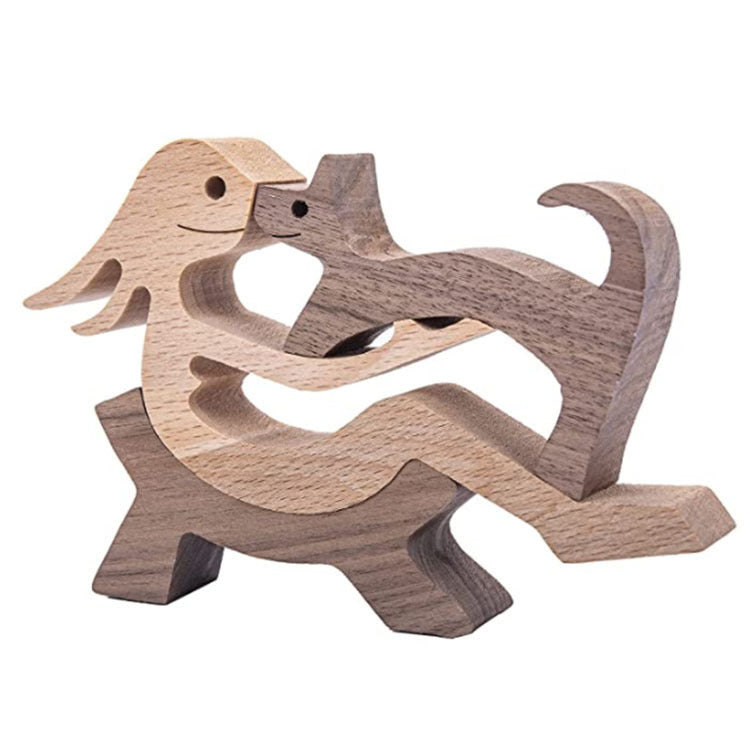 Minimalist Wooden Bond Sculpture Figurines