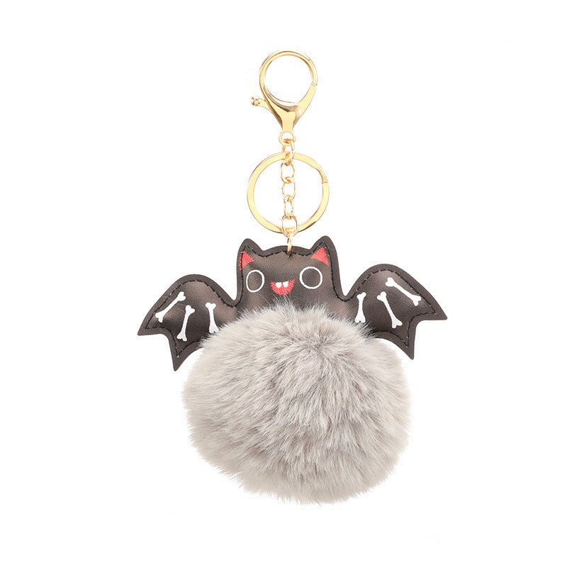 Cute Fluffy Bat Keychain