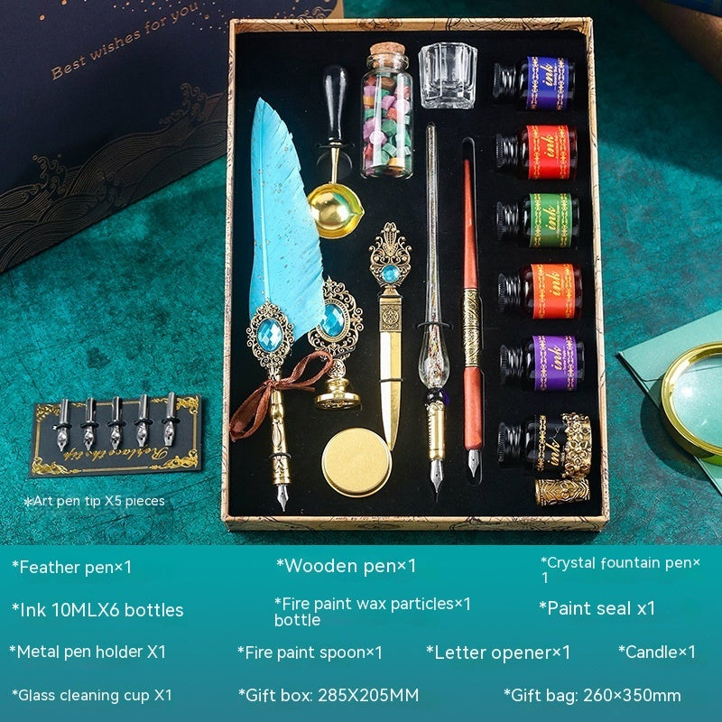 Vintage Calligraphy & Sealing Kit (6 Inks)