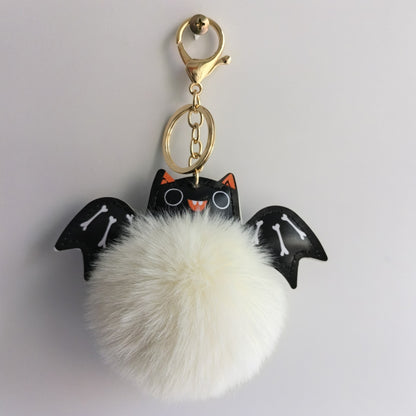 Cute Fluffy Bat Keychain