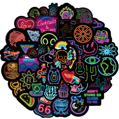 Neon Vinyl Graffiti Sticker Pack