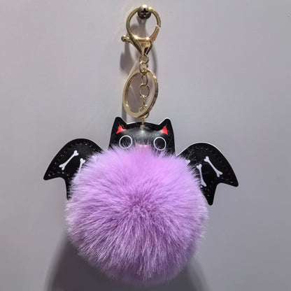 Cute Fluffy Bat Keychain