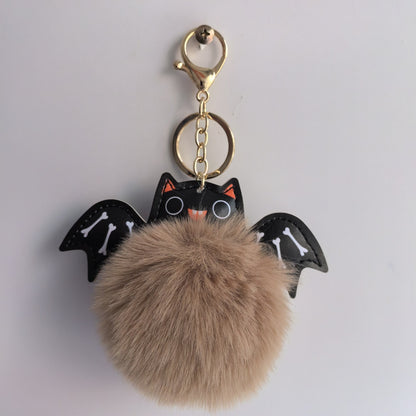 Cute Fluffy Bat Keychain