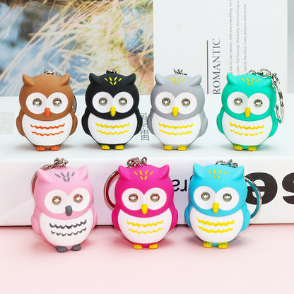 Cartoon Owl Light & Sound Keychain