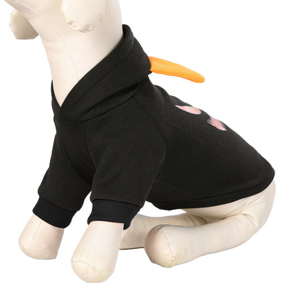 Cozy Flannel Pumpkin Pet Hoodie