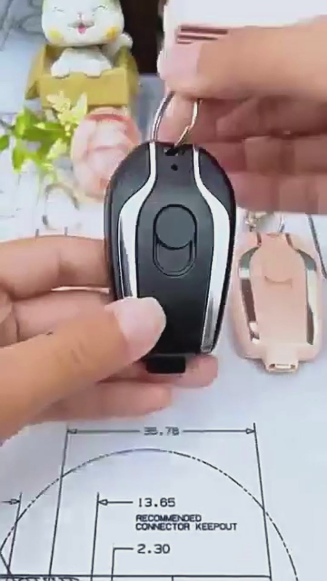 Mini Emergency Powerbank Keychain – 1500mAh