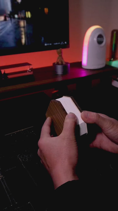 Accordion Folding LED Lamp – Wooden Design