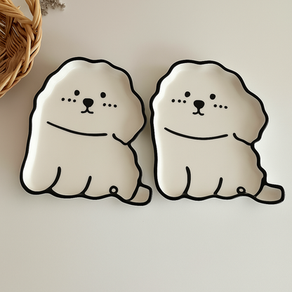 Adorable Doggie Porcelain Dish