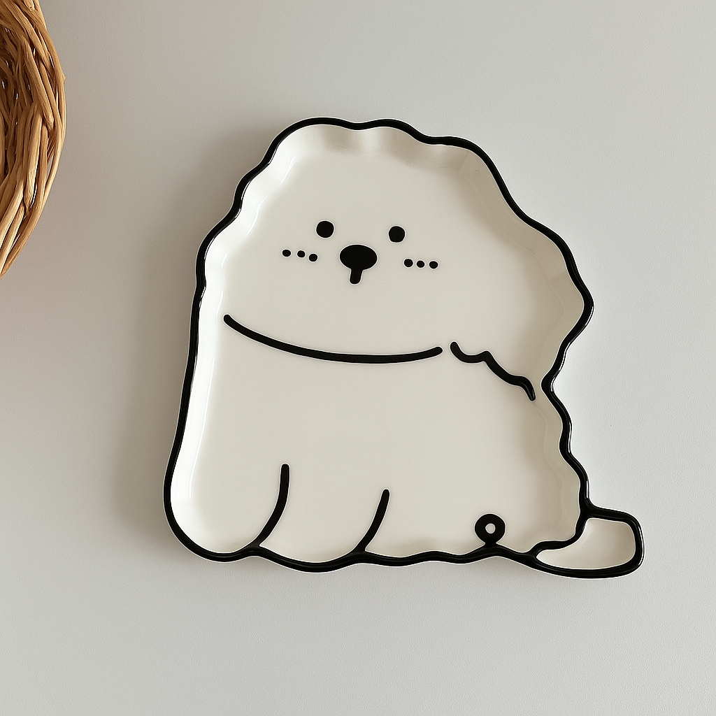 Adorable Doggie Porcelain Dish